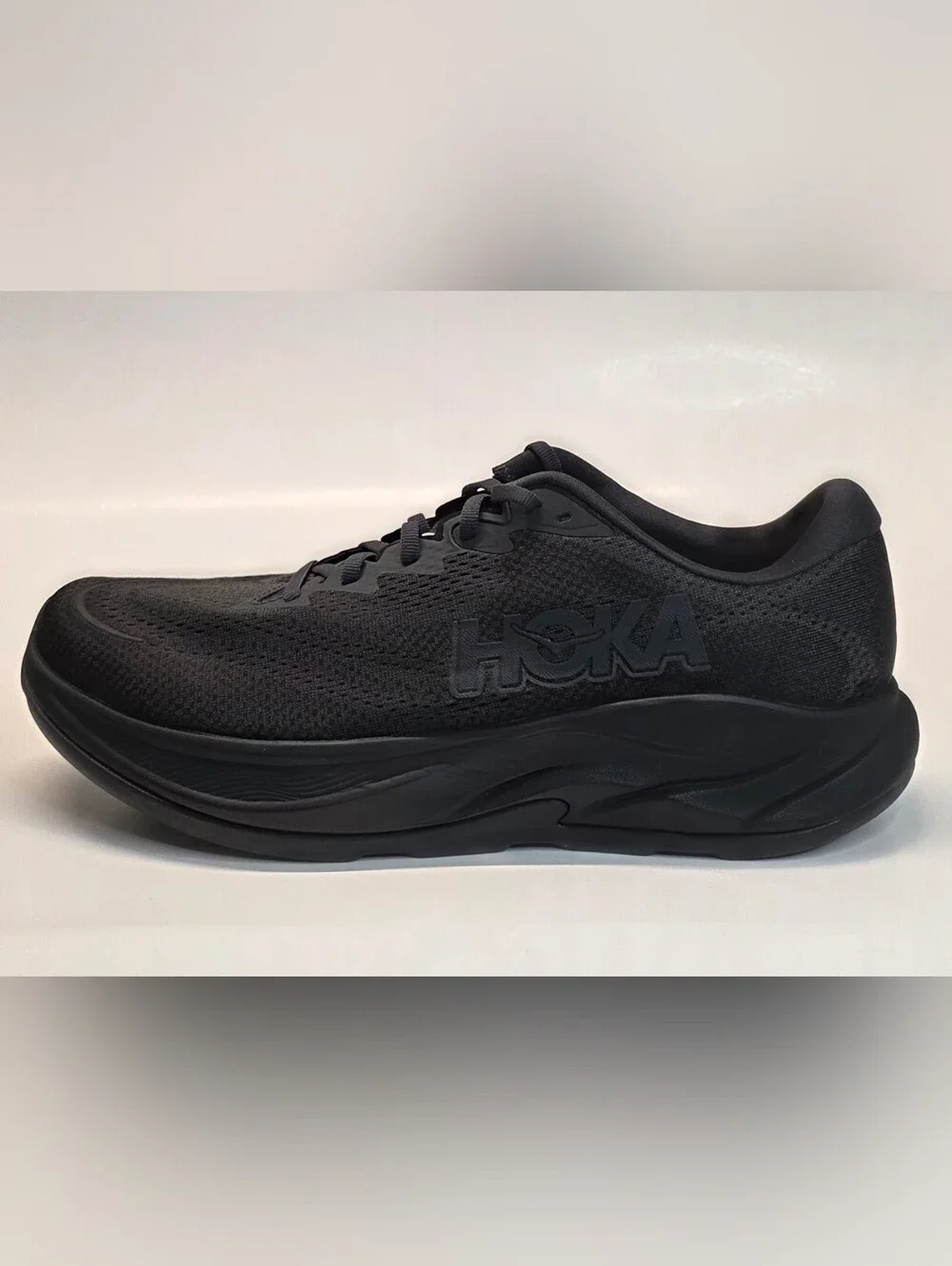 New  HOKA One One Rincon 4 Sneakers Shoes Triple Black  Running Men's Size 11.5D